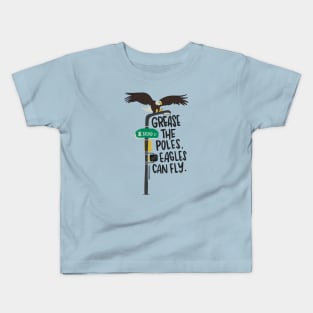 Grease The Poles Eagles Kids T-Shirt